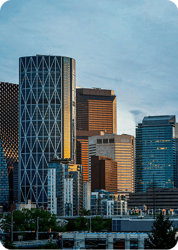 Urban city skyline